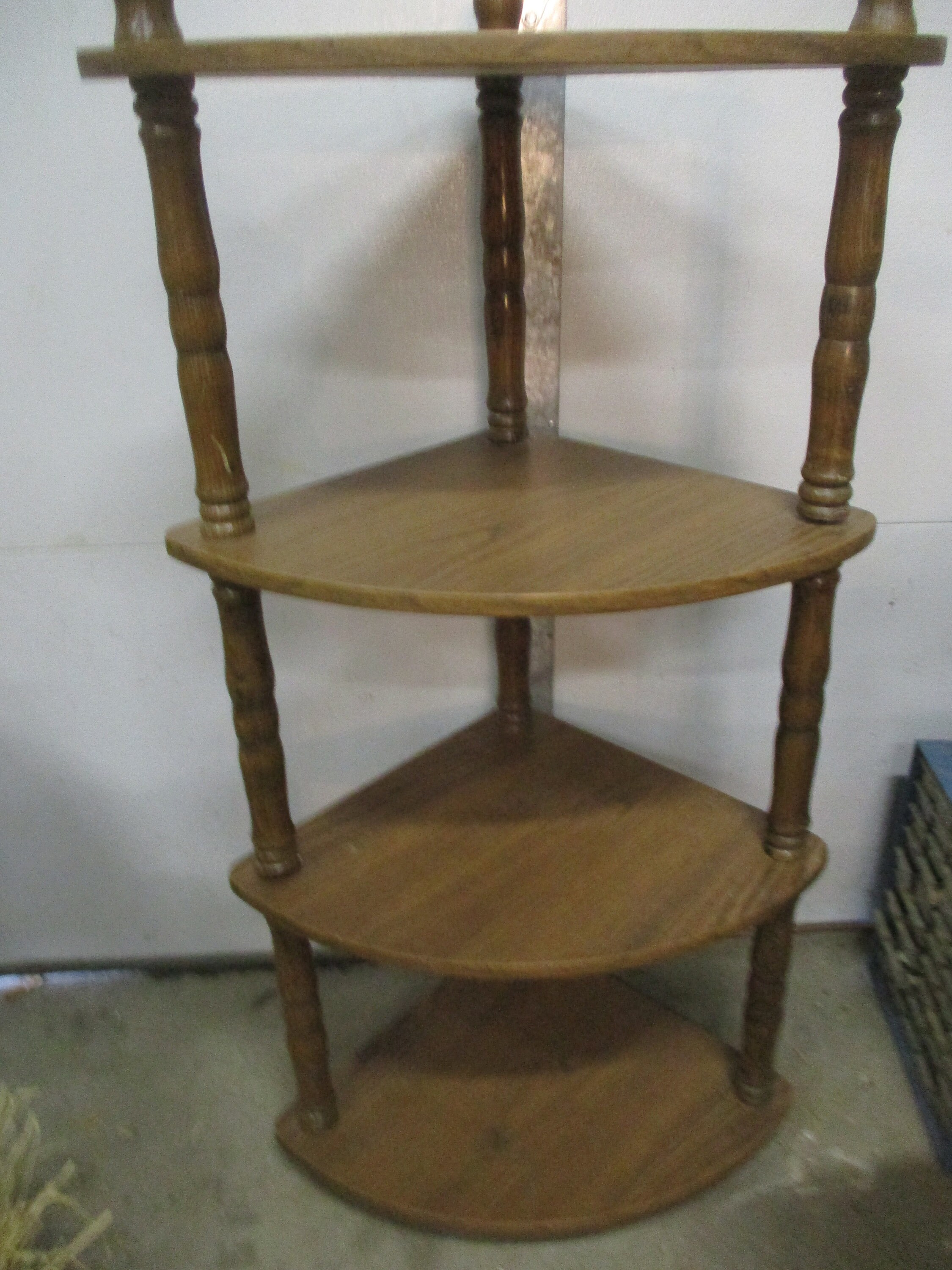Corner Shelf Floor Four Tiered Spindle Vintage Display Knick Etsy