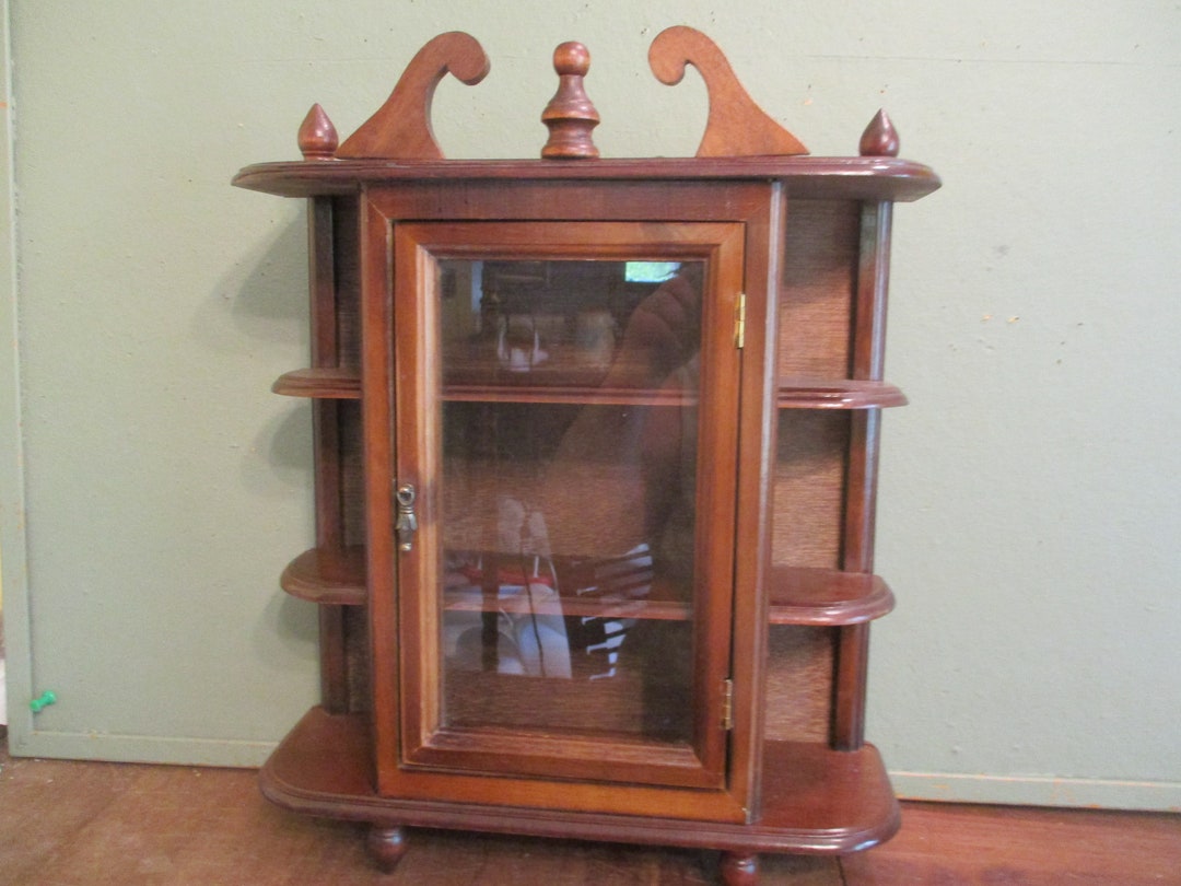 Curio Knick Knack Glass Door Hangs Etsy