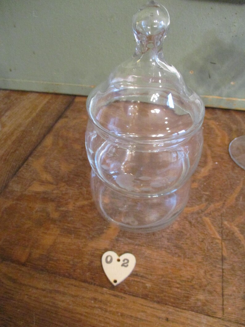 Princess Glass Containers Princess House Etched Glass Containers Vintage CHOICE - Etsy