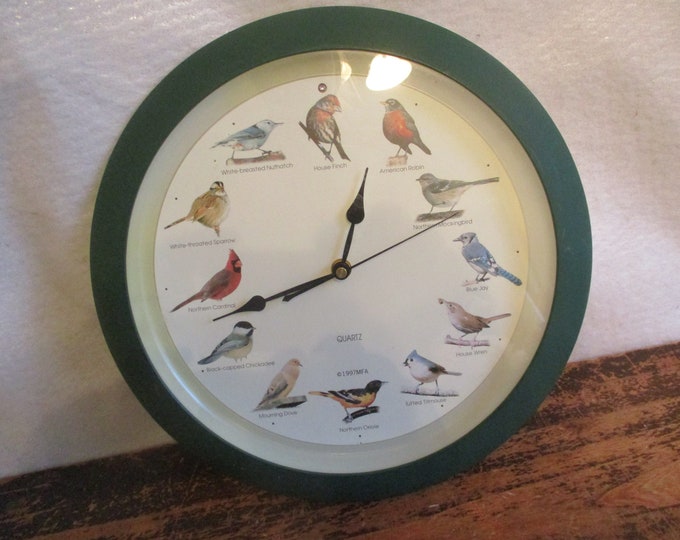 Bird Chirping Clock Wall Vintage Etsy