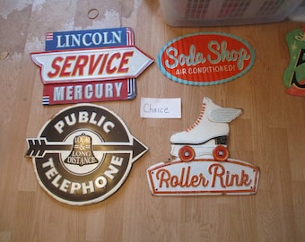 Metal Signs vintage CHOICE