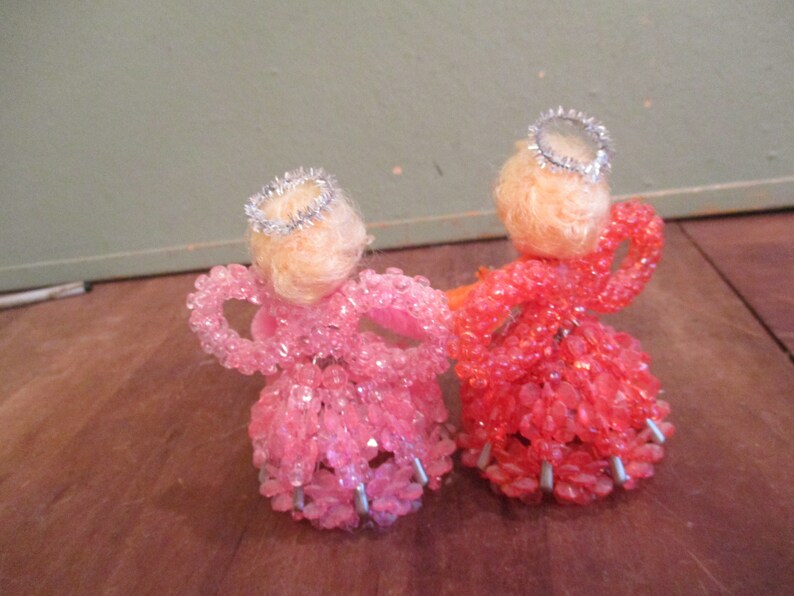 Safety Pin Bead Dolls Vintage Group of 2 Etsy