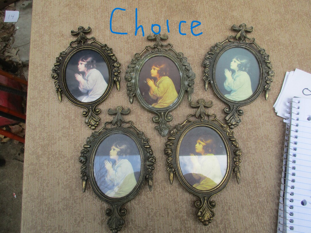 Ornate Metal Frames Made in Italy Oval Vintage CHOICE - Etsy