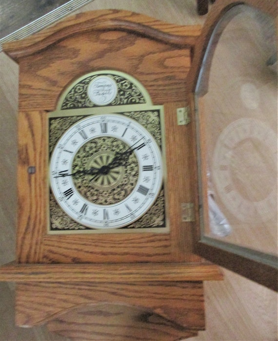 Reloj de pendulo Tempus Fugit Reloj de pared vintage Roble Etsy Espana