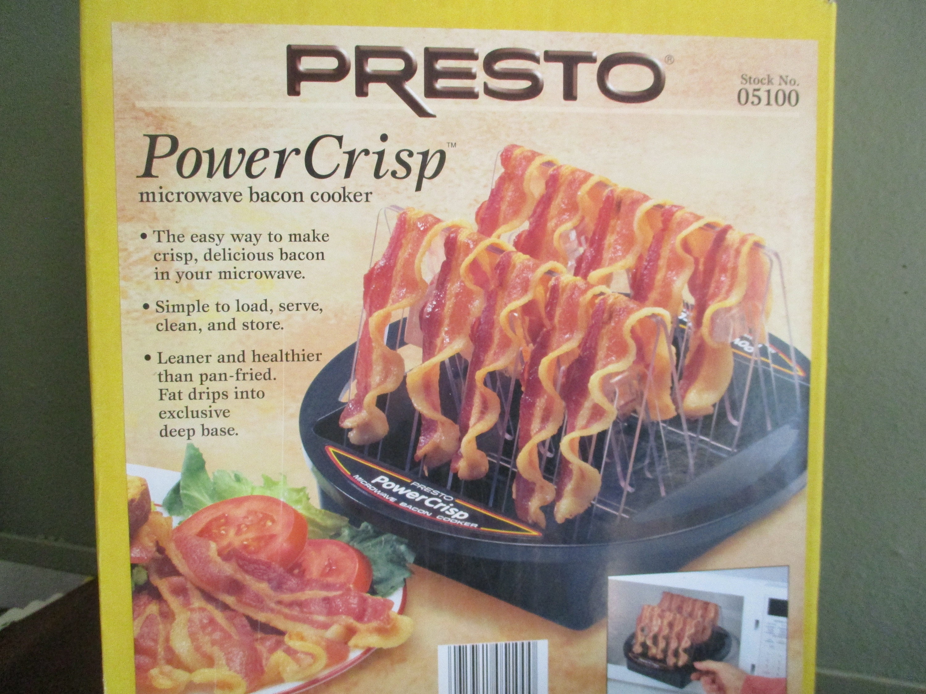 presto 05100 powercrisp microwave bacon cooker