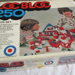 Extex Plastic Colored Loc Blocks Vintage set