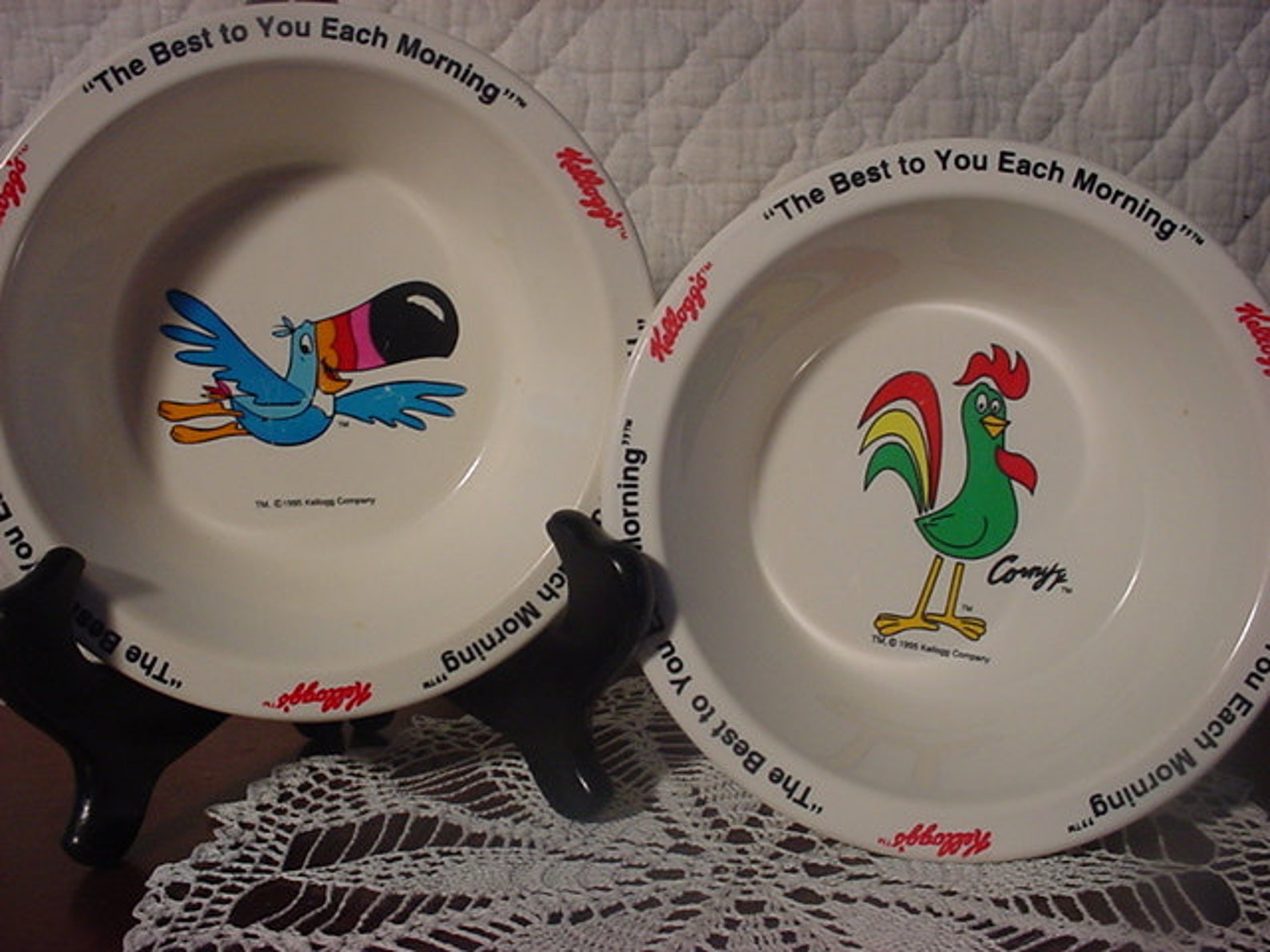 Classic Kellogg Cereal Bowls set of 4 plastic Etsy
