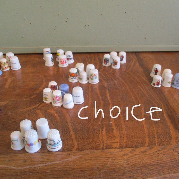 Thimbles Ceramic Porcelain Collectible Vintage decor in different lots