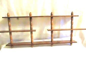 Spindle Wooden Wall Shelves  Display Shelf Knick Knacks shipped unassembled