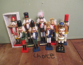 Nutcracker Figurine  Vintage Holiday decorating Different Listings CHOICE