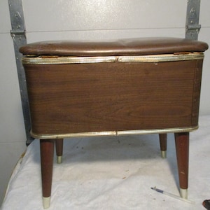 Sewing Stool Lift up Seat  Ottoman Vintage Bench Storage