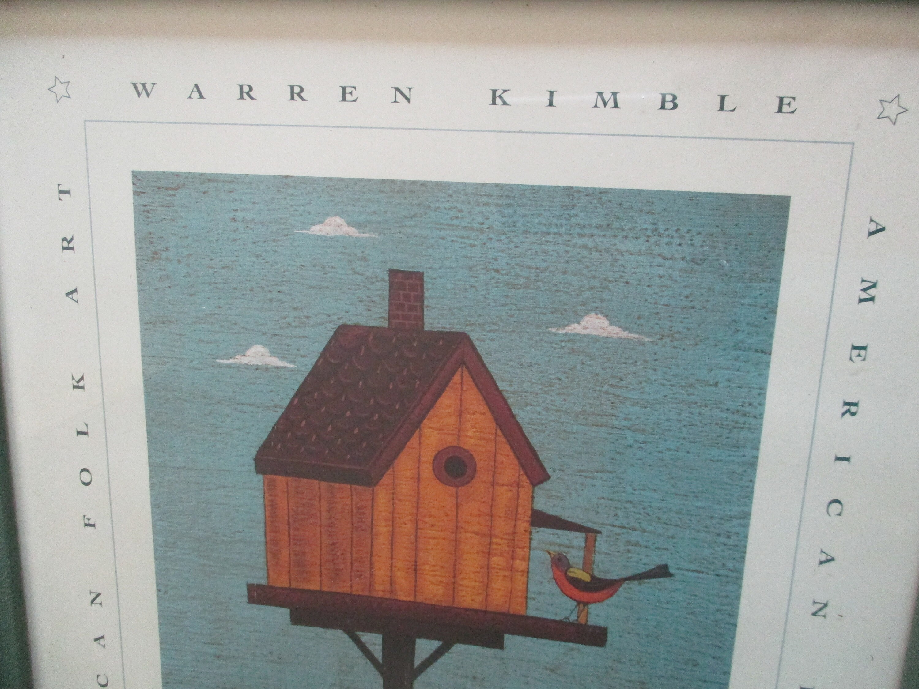 Warren Kimble Birdhouse Folk Art Vintage Elija invierno o Etsy