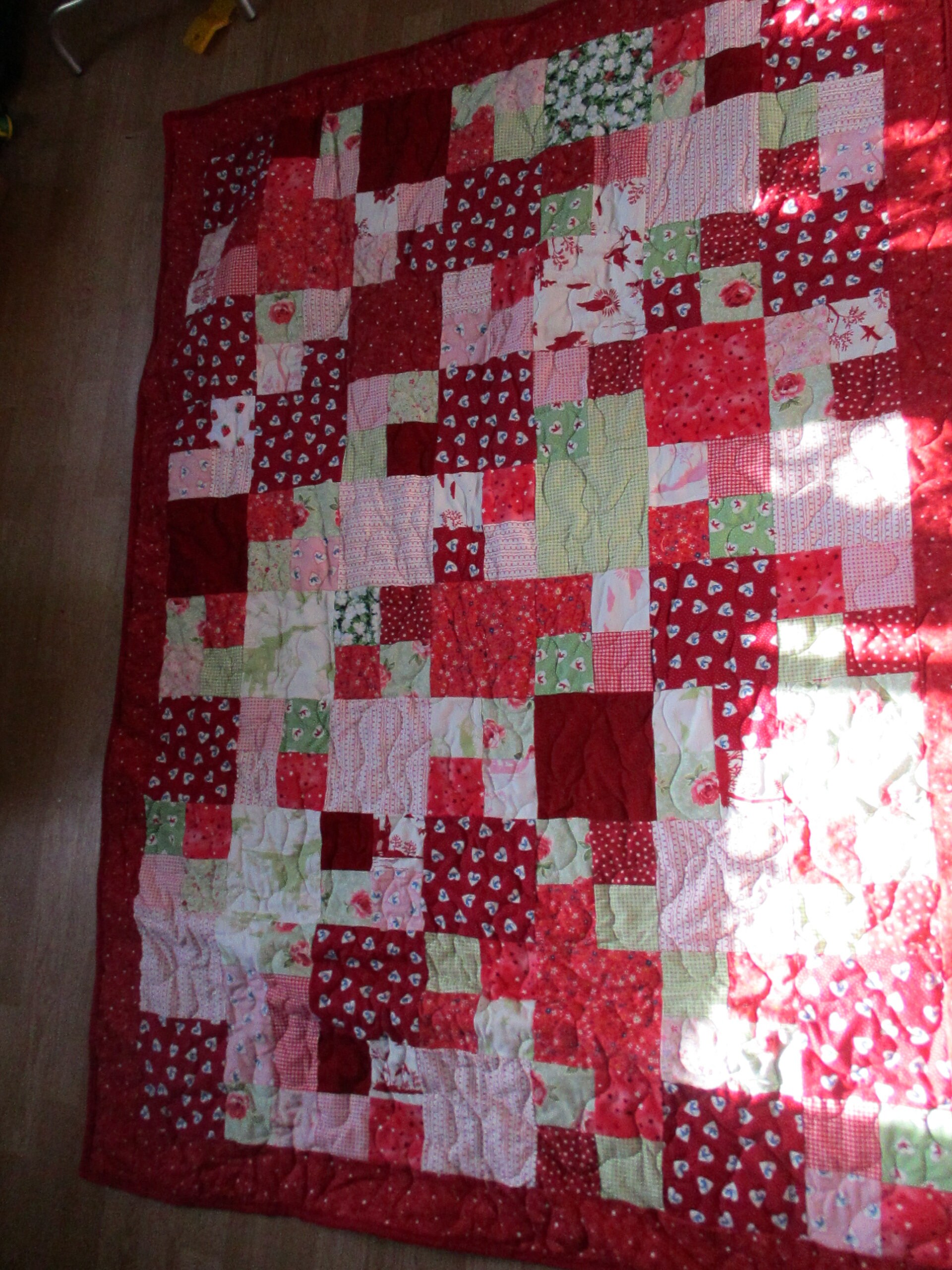 Red Baby Quilt Throw Cuddly Flannel Cozy Warm 46 x 66 Etsy