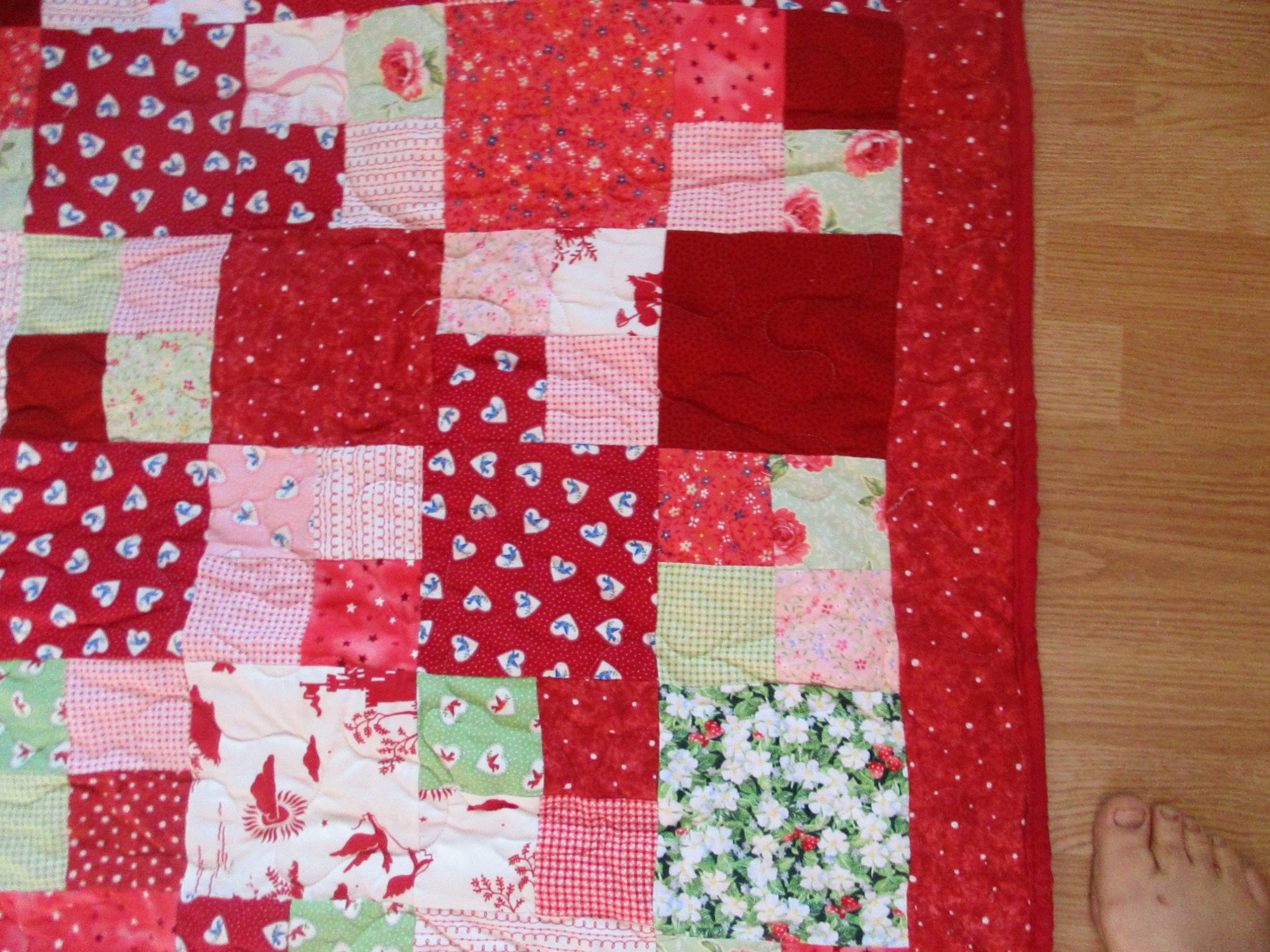 Red Baby Quilt Throw Cuddly Flannel Cozy Warm 46 x 66 Etsy