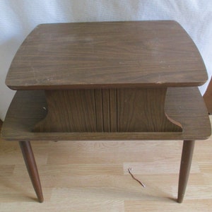 2 Tiered  End Table Vintage Mid Century Modern