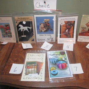 Fall, stuffy, Tuffets  patterns  PLUS New Old Stock Some Used CHOICE