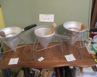 Sieve Large Aluminum Wear ever Metal Strainer Vintage Canning Tools CHOICE