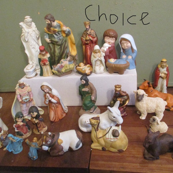 Nativity Figurine Replacement piece CHOICE Vintage Holiday decor