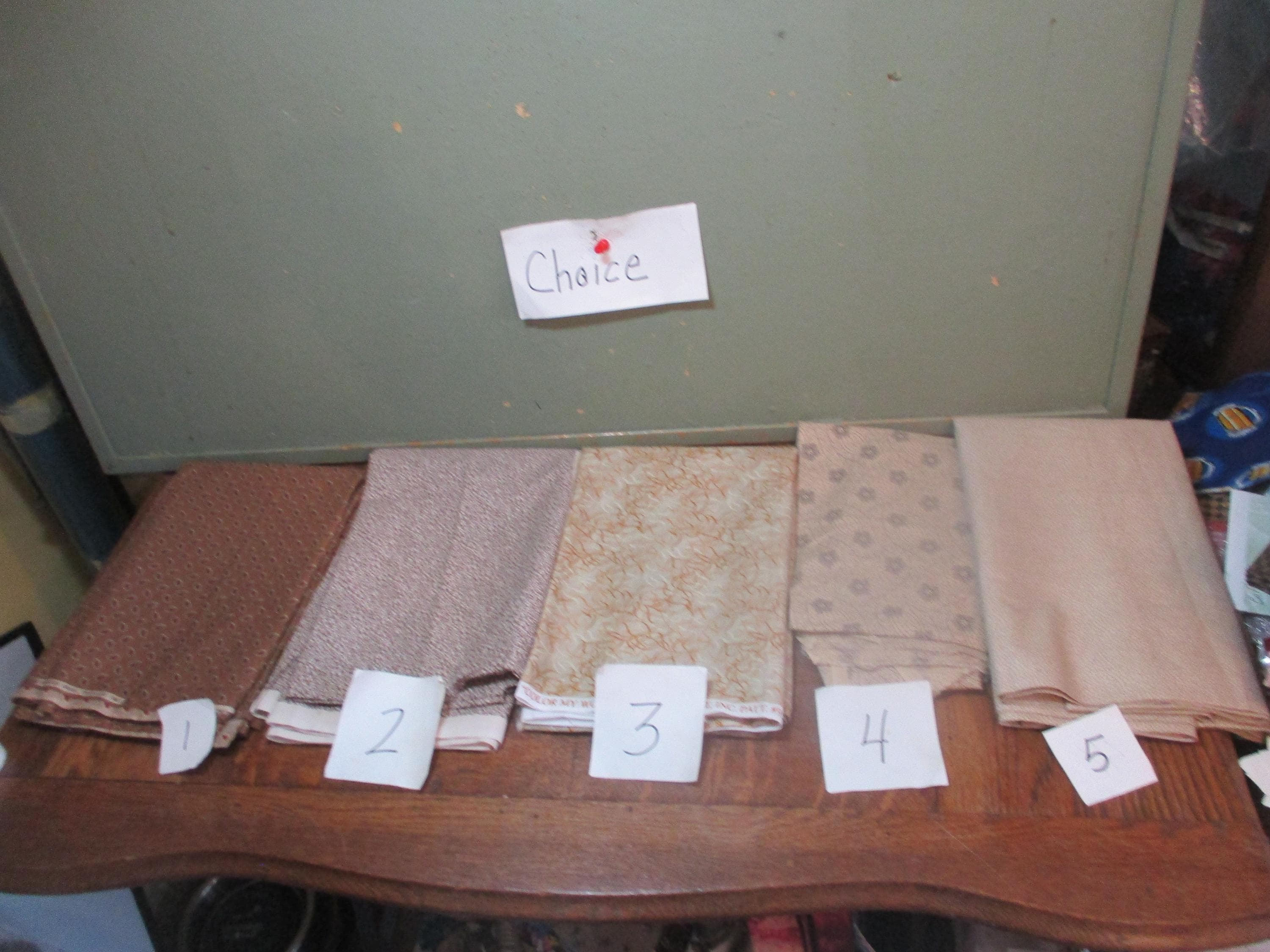 Fabric Brown and Tan tones  NOS CHOICE