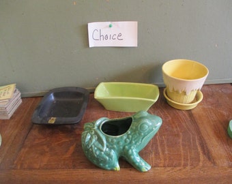 Planter Shapes Sizes CHOICE of Vintage Containers  Pots