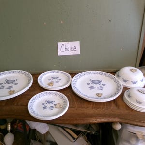 Corelle Blue Hearts Vintage Choice USED