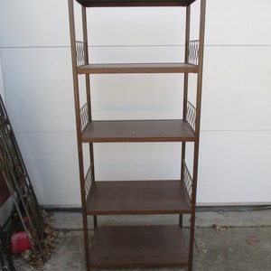 Metal Floor Shelf Display Knick Knacks Vintage Tall Skinny