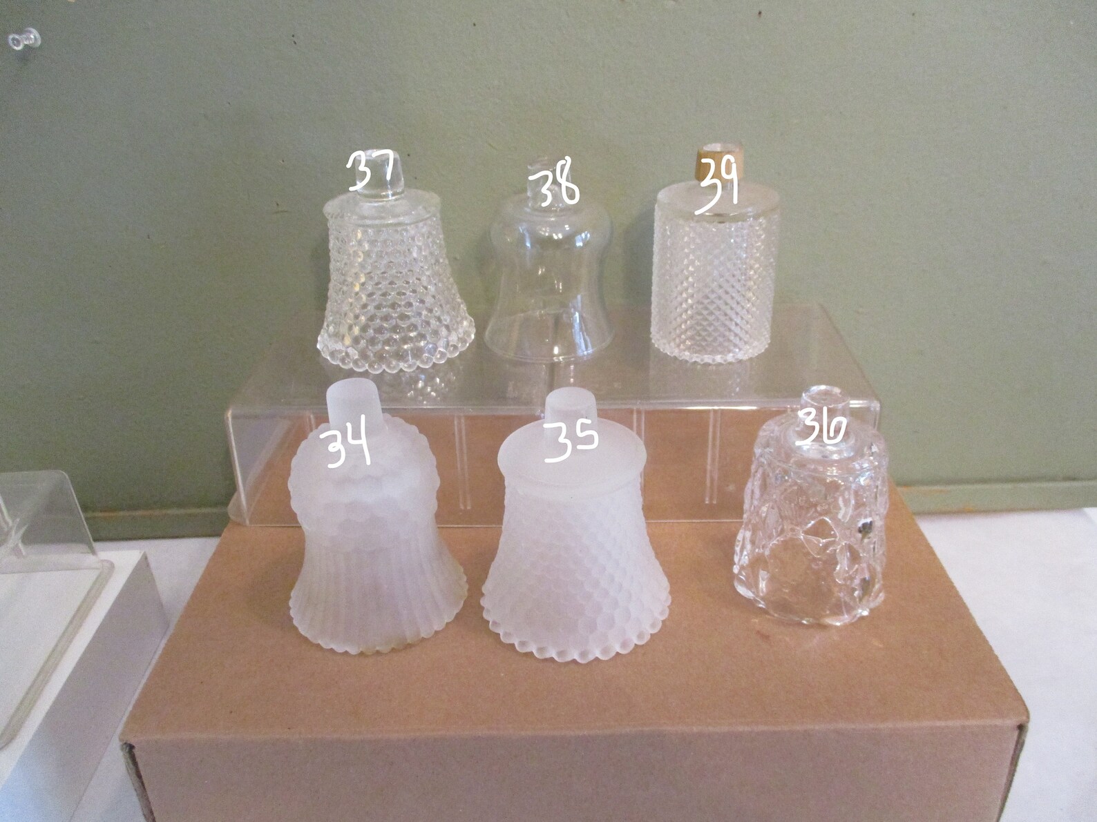 Votives Colored Clear Glass Candle Cups Choice SINGLE Pattern Etsy