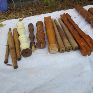 Wood Spindle Architecture Salvage Vintage Furniture Wood Working part CHOICE image 6