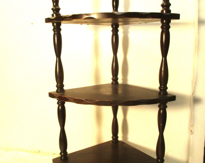 Spindle Wooden Wall Corner Shelves Display Shelf Knick Knacks Shipped