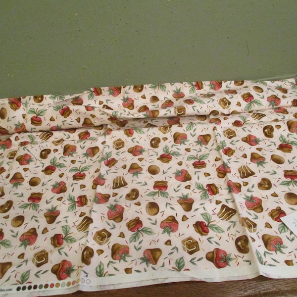 Just Desserts by Diane Knott Chocolate Covered Strawberry 3/4 Yard