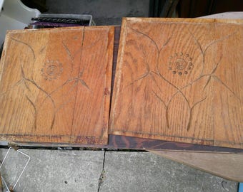Decorative Wood Vintage Architectural  Salvaged organ part set of 2