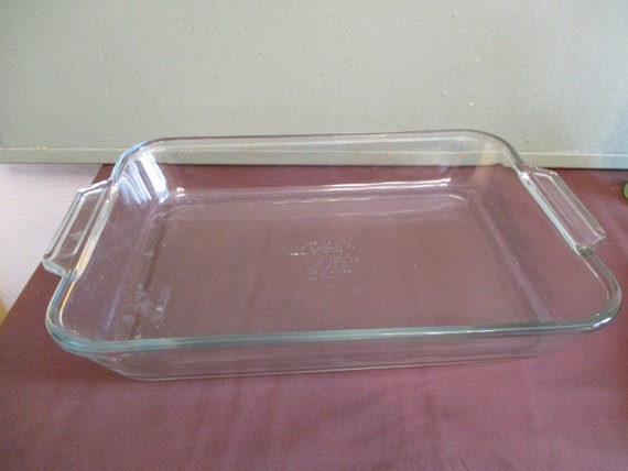 Lasagna Pan Anchor Hocking Baking Glass 10 X 14 1/2 Vintage 4