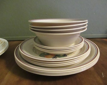 Corelle Abundance Choice bowls cereal Dinner Salad Plates Saucers Vintage in sets of 4