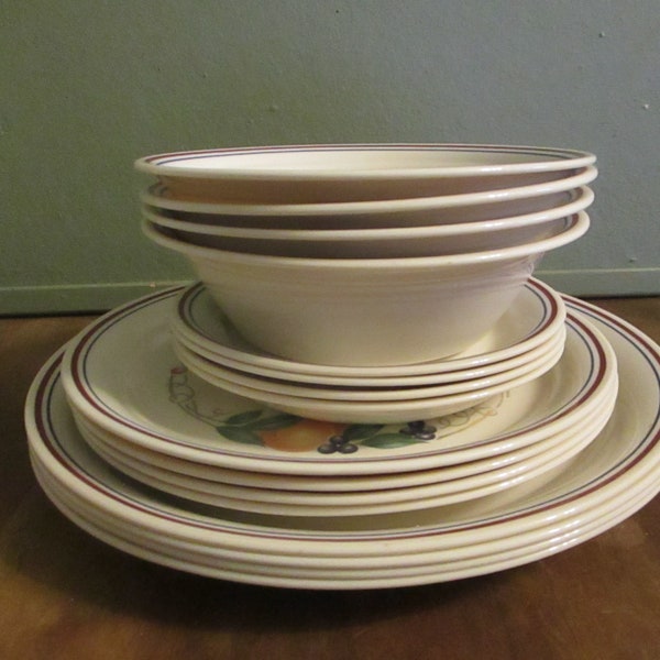 Corelle Abundance Choice bowls cereal Dinner Salad Plates Saucers Vintage in sets of 4