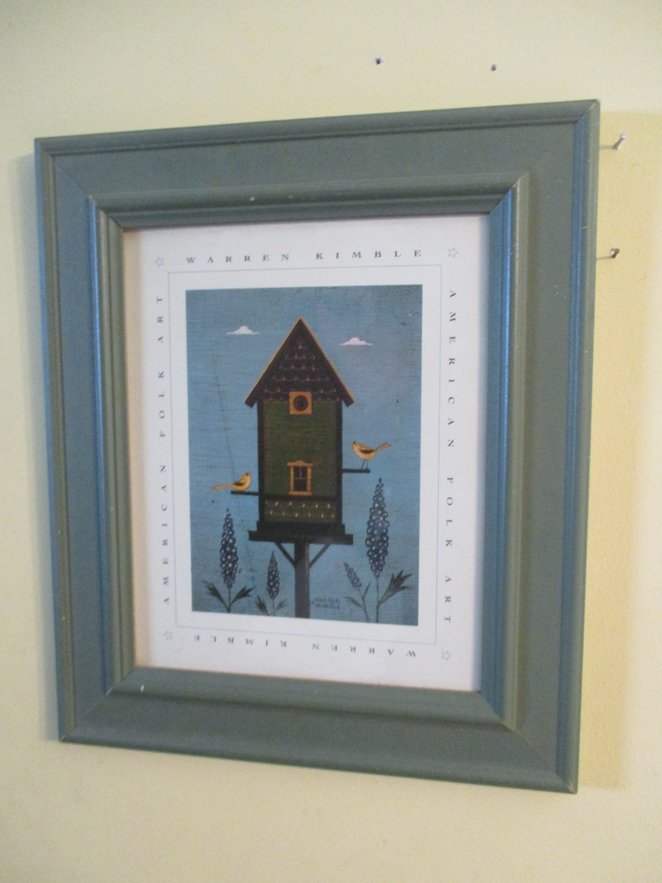 Warren Kimble Birdhouse Folk Art Vintage Elija invierno o Etsy