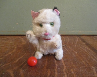 Kitty Windup Ball Playing Vintage Toy