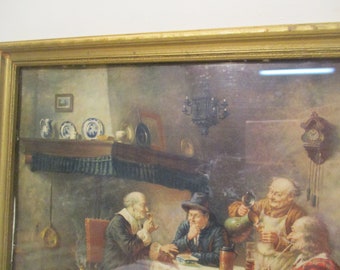 Drink at the Pub Old World Vintage Picture