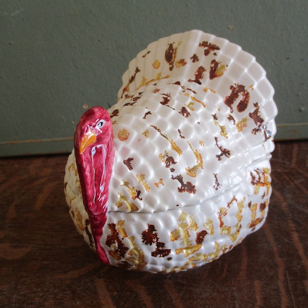 Turkey Candy Dish Vintage Ceramic