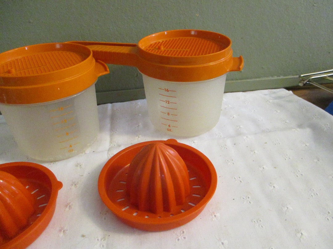Tupperware Sifter Orange Juice Bottom Container Etsy