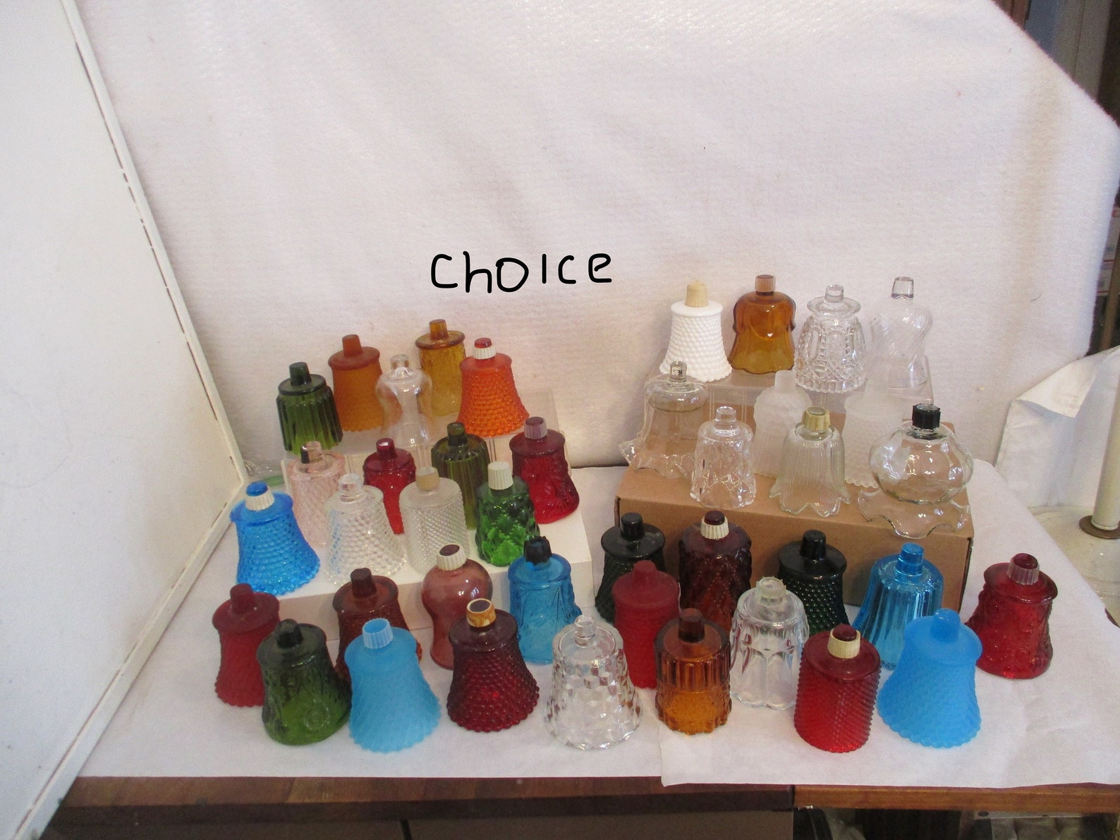 Votives Colored Clear Glass Candle Cups Choice SINGLE Pattern Etsy