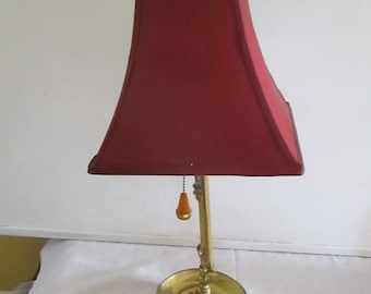 Brass Desk Lamp Swing arm Adjustable  Weighted base vintage