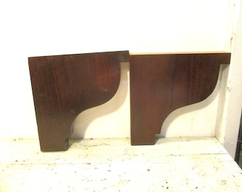 Shelf Brackets Wood New Old Stock Vintage Display Pair