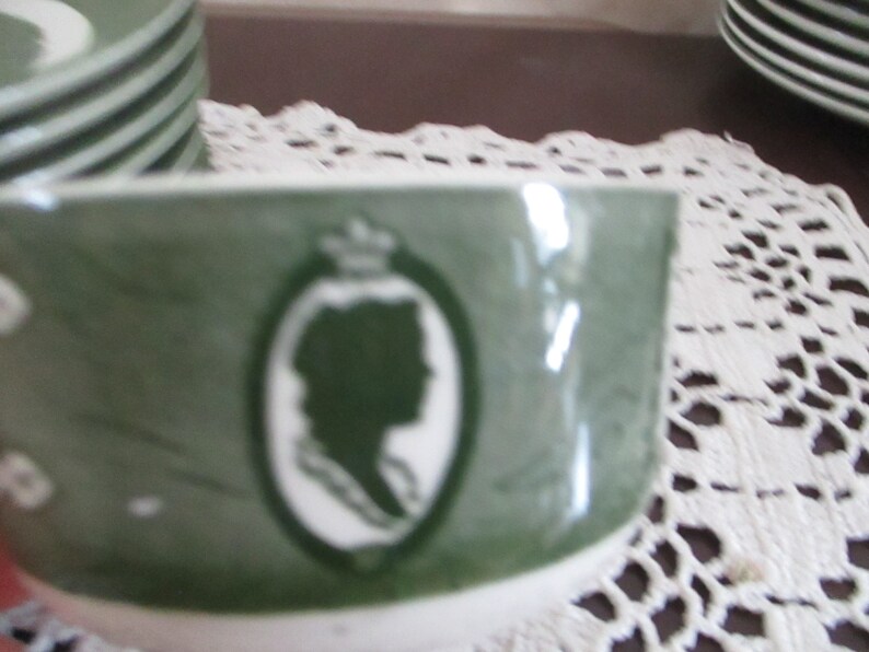 COLONIAL HOMESTEAD Royal USA China 1 cup and 7 saucers