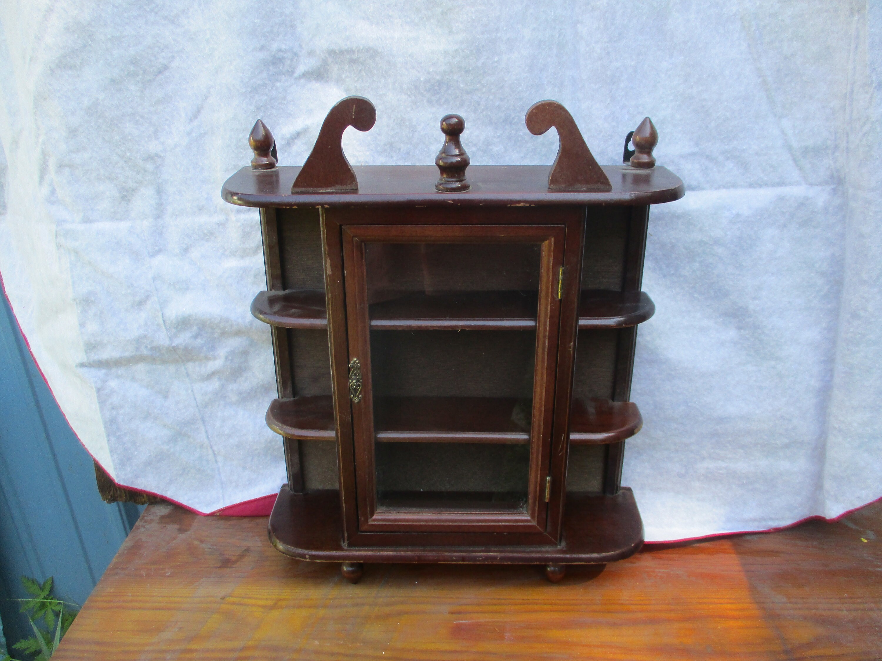 Curio Cabinet Knick Knack Glass Door Hangs Vintage CHOICE - Etsy