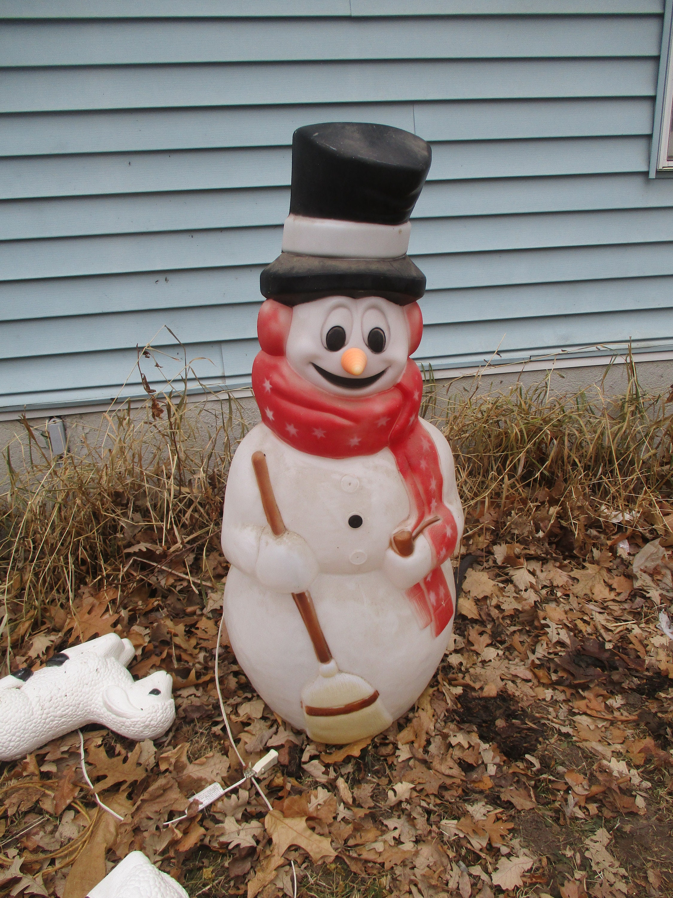 jcpenney, Holiday, Snowman Vintage Jc Penny 8 Acrylic Lighted Skiing Ice  Cube Snowman Figurine