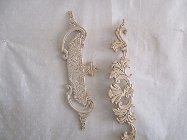 Wood Molding Applique Furniture Decoration Vintage Wood Etsy