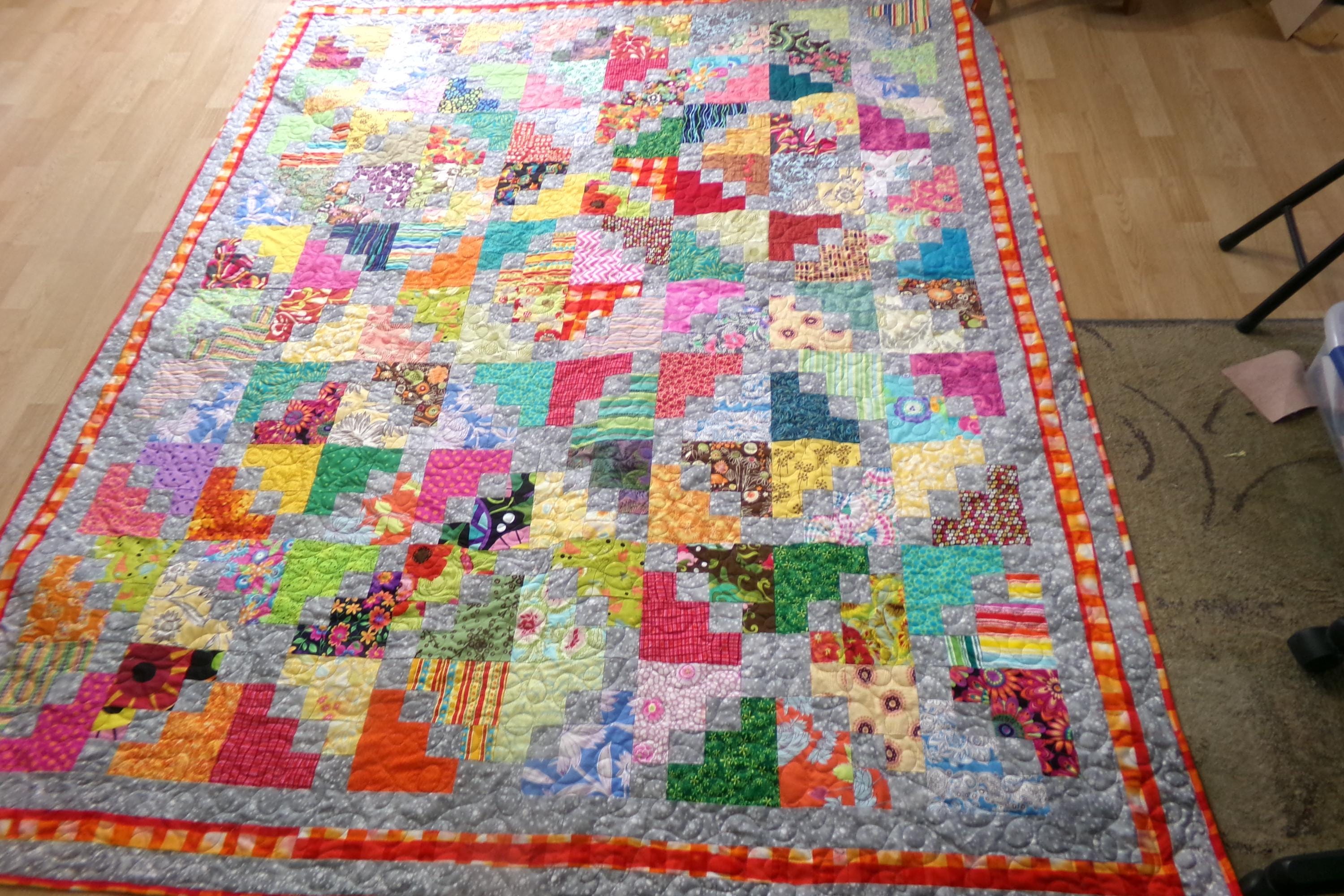Scrappy Twin Quilt Throw 73 X 88 Handmade in Minnesota - Etsy