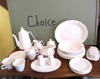 White Dover Ironstone  CHOICE Vintage