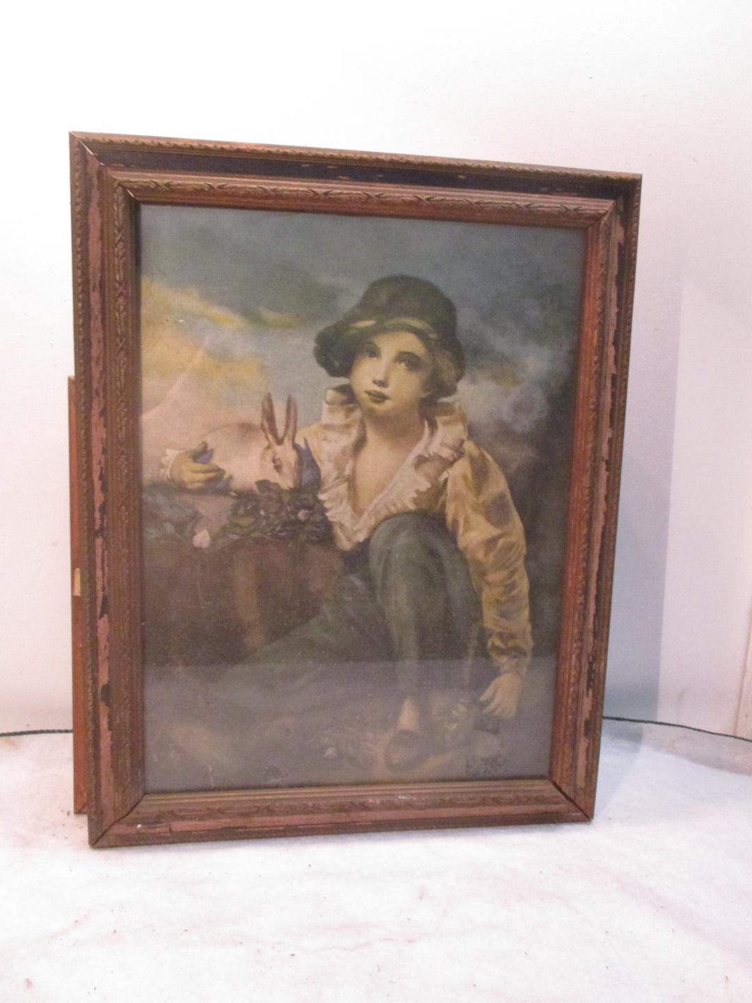 Boy With Rabbit Raeburn Victorian Boy With Rabbit Sir Henry Raeburn Vintage Picture - Etsy