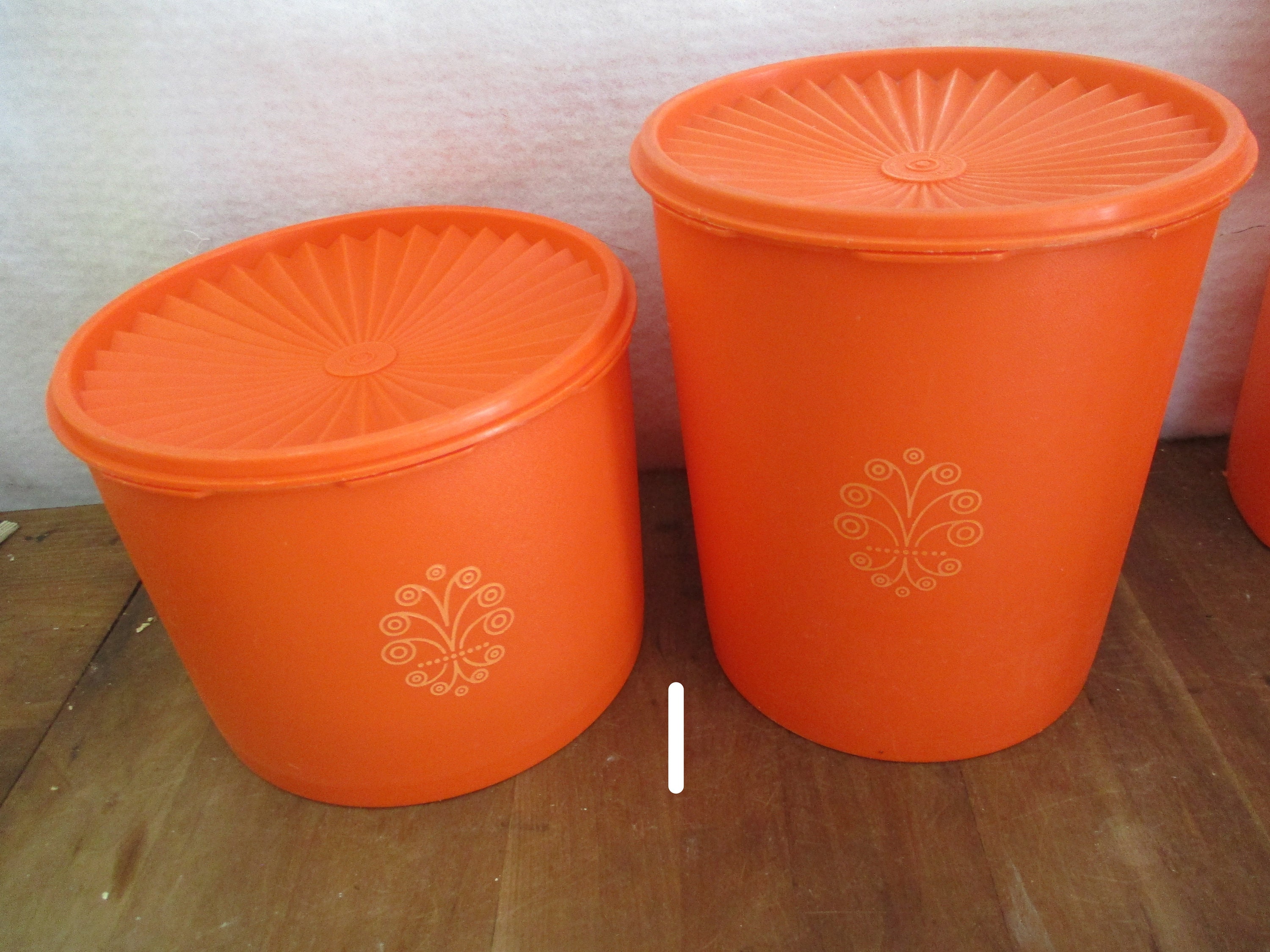 Tupperware Canister Vintage Orange CHOICE of Set 